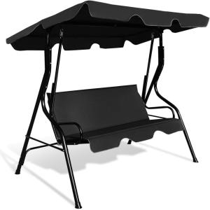Balancelle de jardin 3 places avec auvent 163 x 119 x 154 cm