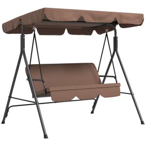 Balancelle de jardin 3 places réglable acier polyester noir…