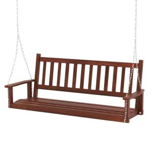 Balançelle extérieur en bois marron 168 x 65 x 63 cm