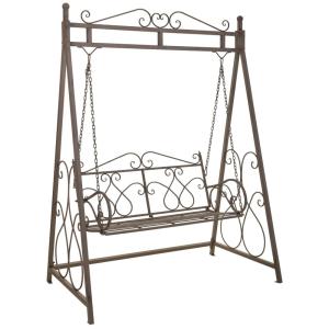 Balançoire en fer forgé noir 161x90x214h cm