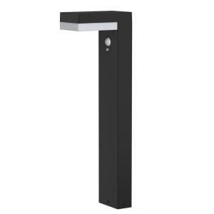 Balise solaire avec détecteur Aluminium Noir H50cm