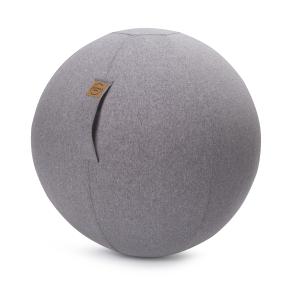 Balle d'assise aspect feutrine gris avec poignée polyester…