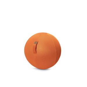 Balle d'assise gonflable 55cm enveloppe tissu mesh orange