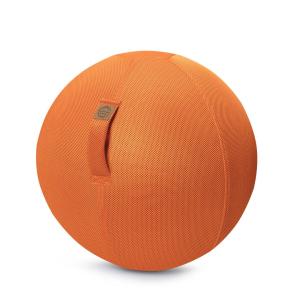 Balle d'assise gonflable 65cm enveloppe tissu mesh orange