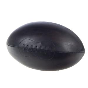 Ballon de Rugby en cuir noir