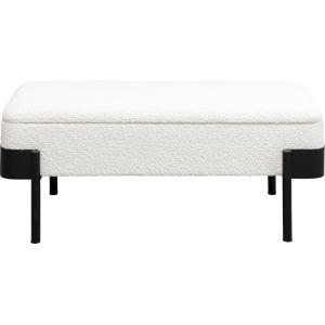 Banc 1 place avec coffre de rangement en polyester bouclé b…