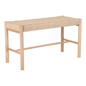 Banc 80cm en bois clair assise tressée GABANO naturel 80x35…