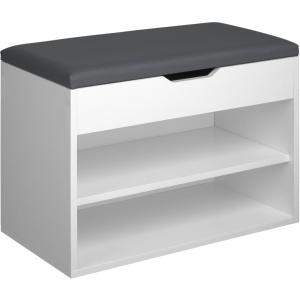 Banc à chaussures 6 paires panneau de fibres assise rembour…