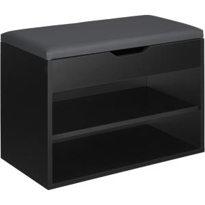 Banc à chaussures 6 paires panneau de fibres assise rembour…