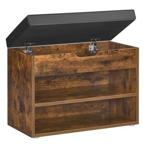 Banc à chaussures avec 3 compartiments et assise rembourrée…