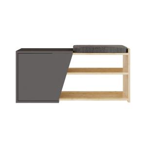 Banc à chaussures  en bois 1 porte - L104 cm