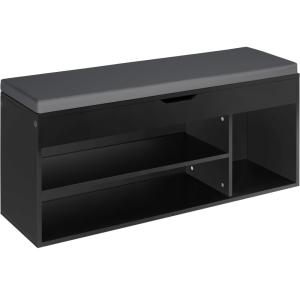 Banc à chaussures panneau de fibres 9 paires assise rembour…