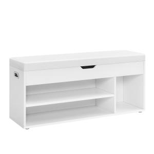 Banc à chaussures rembourré capacité de charge 136 kg blanc…