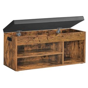 Banc à chaussures rembourré capacité de charge 136 kg marro…