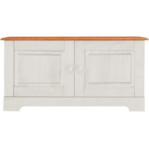 Banc avec 2 portes en pin blanc