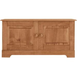 Banc avec 2 portes en pin ciré