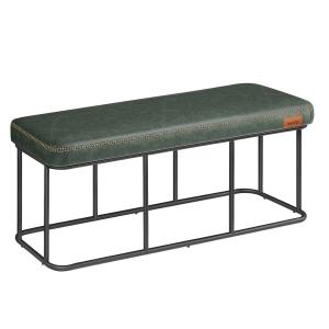 Banc avec structure en métal - L120 cm - Vert