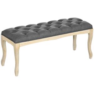 Banc banquette capitonnée style classique chic pieds bois l…