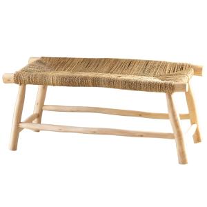 Banc bois naturel japandi naturel 100 x 40