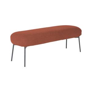 Banc, bout de lit, bouclette texturée, rouille