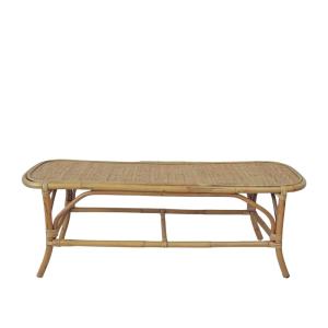 Banc bout de lit en rotin naturel tressé