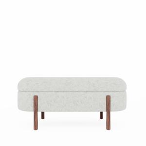 Banc coffre de rangement en tissu bouclé