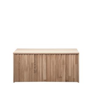 Banc d'entrée avec rangement en bois L88cm - Bois clair