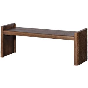 Banc d'entrée en bois de manguier marron chaud