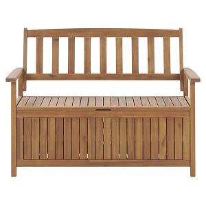 Banc d'extérieur 120 cm avec rangement bois d'acacia marron