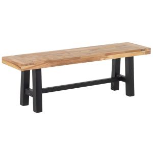 Banc d'extérieur 140 cm bois d'acacia noir