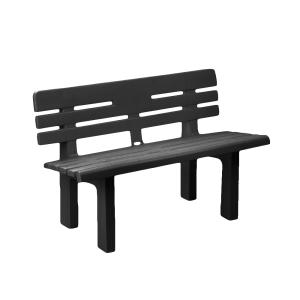 Banc d’extérieur anthracite 110x52h71 cm