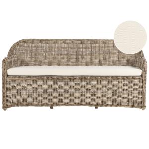 Banc d'extérieur avec coussin d'assise  189 cm rotin nature…