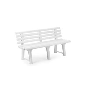 Banc d’extérieur blanc 148x145 cm