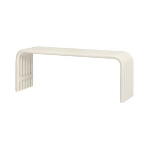 Banc d'extérieur en acier galvanisé, beige