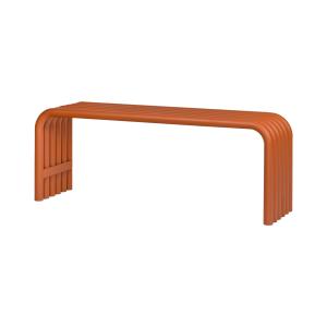 Banc d'extérieur en acier galvanisé, orange