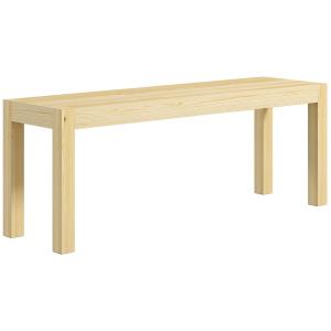 Banc de cuisine 2 places en bois massif coloris naturel