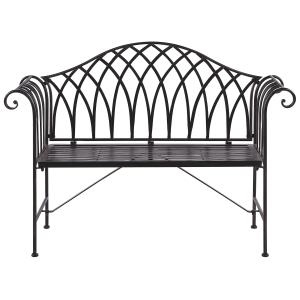 Banc de jardin 130 cm métal noir