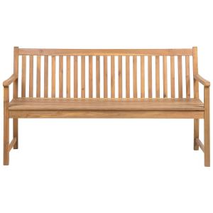 Banc de jardin 160 cm Bois d'acacia certifié Bois clair