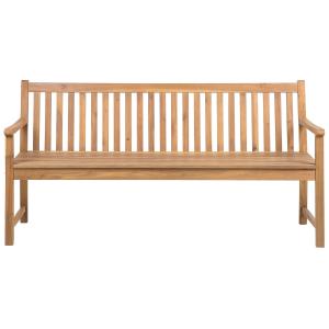 Banc de jardin 180 cm Bois d'acacia certifié Bois clair