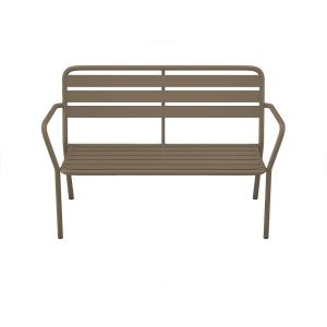 Banc de jardin acier taupe
