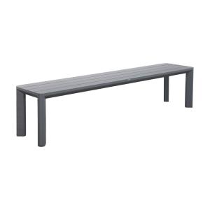 Banc de jardin anthracite aluminium, 4 places