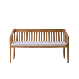 Banc de jardin arrondi en teck massif 150 cm