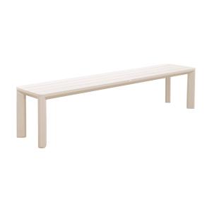 Banc de jardin beige aluminium, 4 places