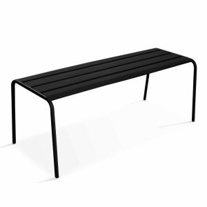 Banc de jardin en acier noir