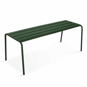 Banc de jardin en acier vert forêt