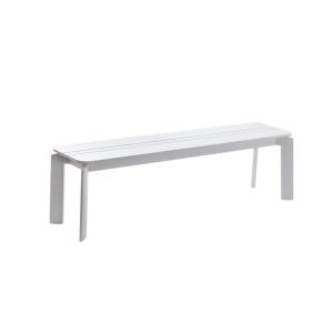Banc de jardin en Aluminium Blanc 155cm
