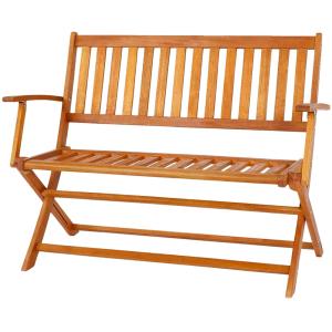 Banc de jardin en bois pliable 118x63.5x89cm