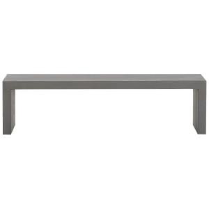Banc de jardin en fibre-ciment gris