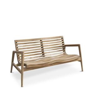 Banc de jardin en teck beige L 130 cm