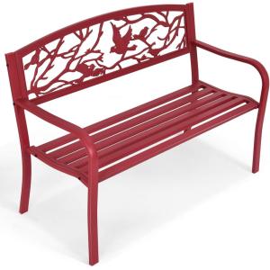 Banc de jardin ergonomique avec accoudoirs et dossier